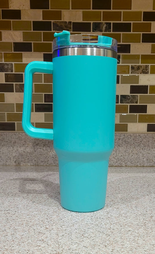 40 oz. Tumbler with Handle - Teal