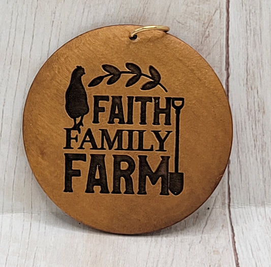 Wood Disc for Wristlets - Faith Farm Family