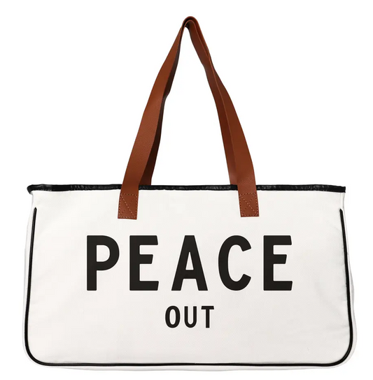 Weekend Bag - Peace Out Canvas Tote Bag