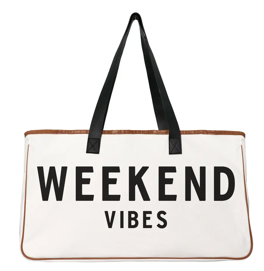 Weekend Vibes Canvas Tote Bag